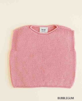 Hvid Harvey vest Bubblegum merinowol Hvid Harvey vest Bubblegum merinowol