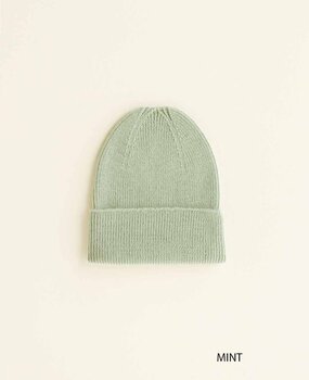 Hvid Beanie Fonzie NEWBORN - Mint