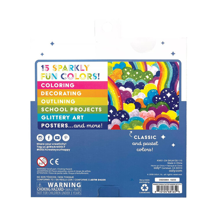 Ooly Ooly - Rainbow Sparkle Glitter Markers