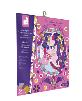 Janod Janod Atelier - Mozaiek foamstickers paarden en eenhoorns