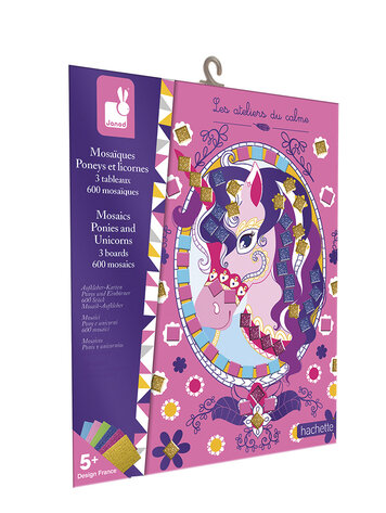 Janod Janod Atelier - Mozaiek foamstickers paarden en eenhoorns