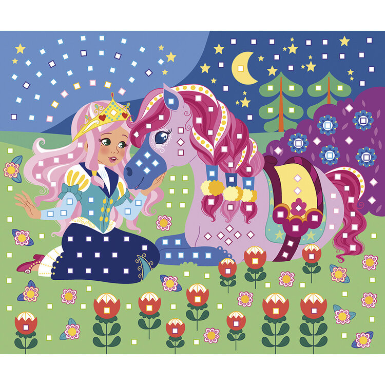 Janod Janod Atelier - Mozaiek foamstickers paarden en eenhoorns