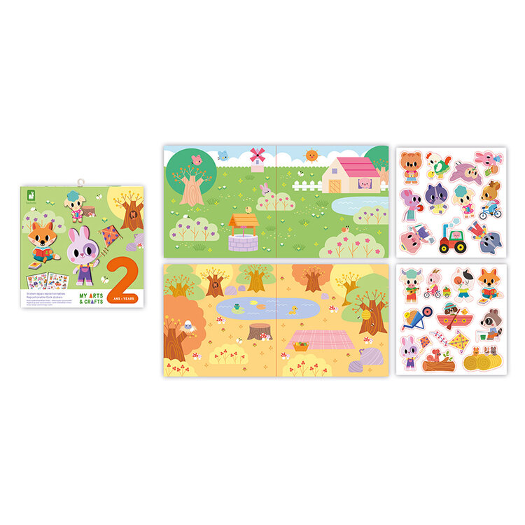 Janod Janod Atelier - 2 jaar - Dikke herkleefbare stickers