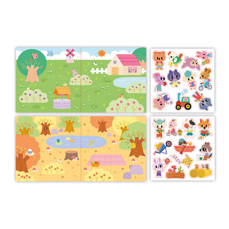 Janod Janod Atelier - 2 jaar - Dikke herkleefbare stickers