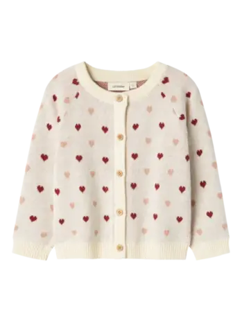 Lil Atelier 13236728 NMFSARAN LS KNIT CARD HEART LIL Turtledove