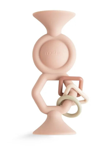 Mushie Hexapop suction toy - blush