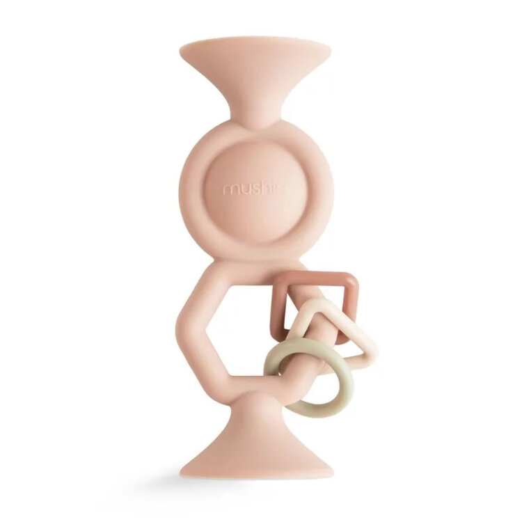 Mushie Hexapop suction toy - blush