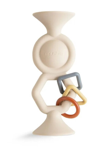 Mushie Hexapop suction toy - shifting sand