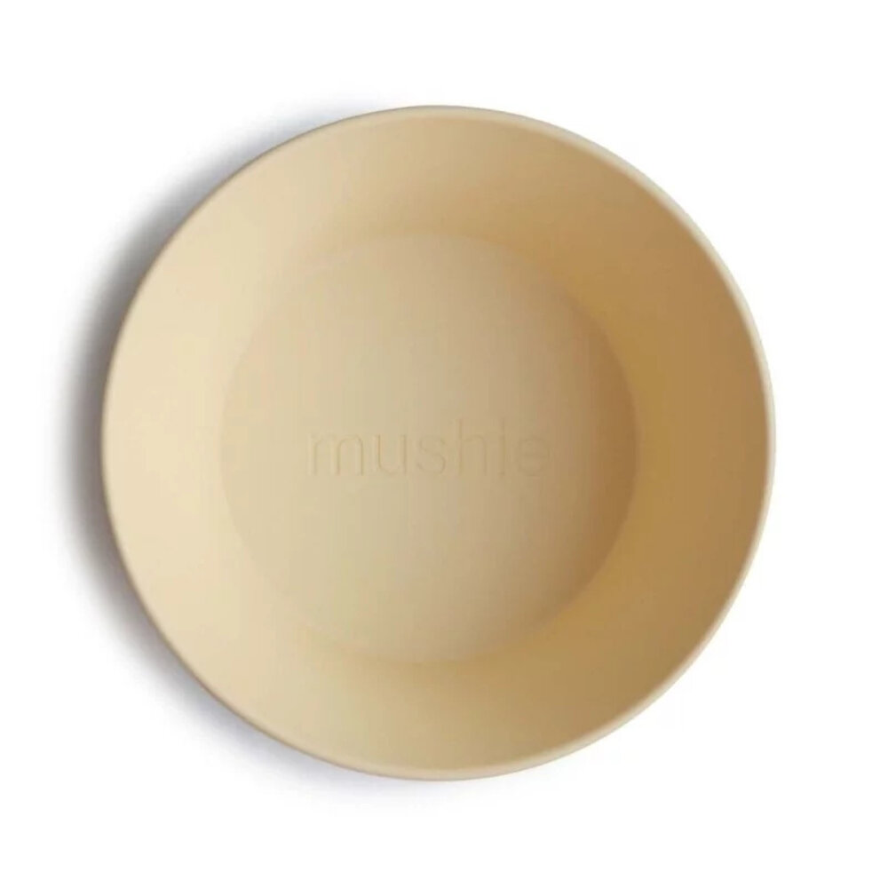 Mushie Set van 2 kommen - pale daffodil Mushie Set van 2 kommen - pale daffodil