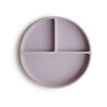 Mushie Siliconen vakjesbord met zuignap - soft lilac Mushie Siliconen vakjesbord met zuignap - soft lilac