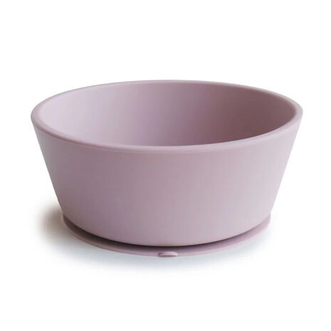 Mushie Siliconen kom met zuignap - soft lilac Mushie Siliconen kom met zuignap - soft lilac