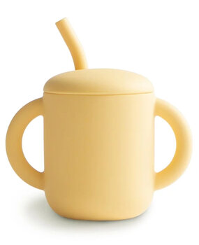 Mushie Training cup + straw - pale daffodil Mushie Training cup + straw - pale daffodil