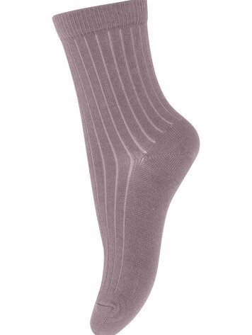 MP Denmark 10 718 33 Wool rib socks dark purple dove
