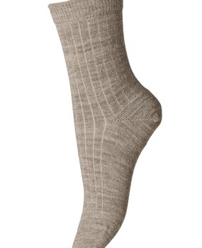 MP Denmark 10 718 489 Wool rib socks light brown melange MP Denmark 10 718 489 Wool rib socks light brown melange