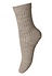 10 718 489 Wool rib socks light brown melange