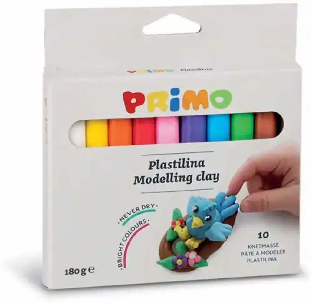 Primo Kneedklei 10 kleuren (10x18gr) Primo Kneedklei 10 kleuren (10x18gr)