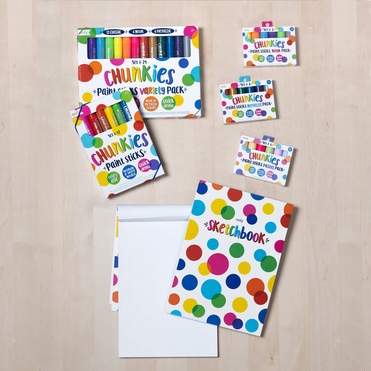 Ooly Ooly - Chunkies Paint Sticks Classic 12 stuks