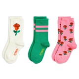 Mini Rodini Roses 3 pack socks - multi
