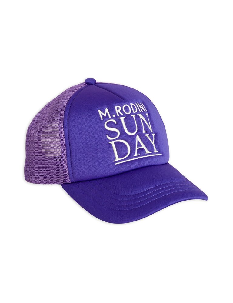 Mini Rodini Sunday emb trucker cap - purple Mini Rodini Sunday emb trucker cap - purple