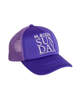 Mini Rodini Sunday emb trucker cap - purple Mini Rodini Sunday emb trucker cap - purple