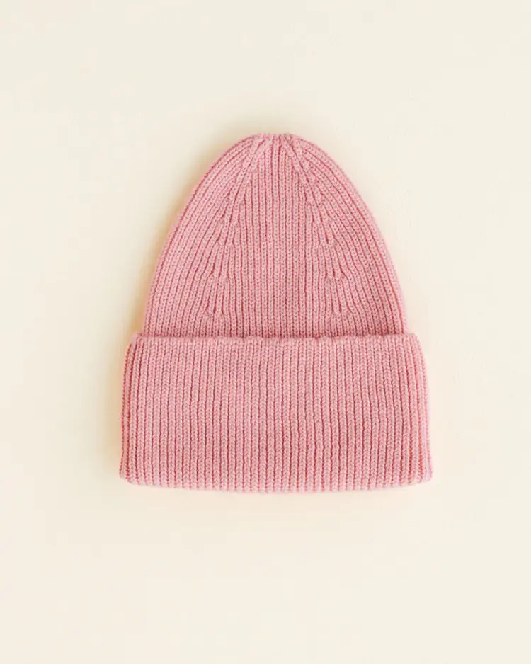 Hvid Beanie Fonzie KIDS - Bubblegum - muts