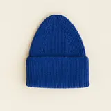 Hvid Beanie Fonzie KIDS - Cobalt Blue
