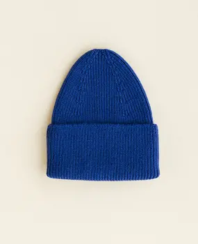 Hvid Beanie Fonzie KIDS - Cobalt Blue Hvid Beanie Fonzie KIDS - Cobalt Blue