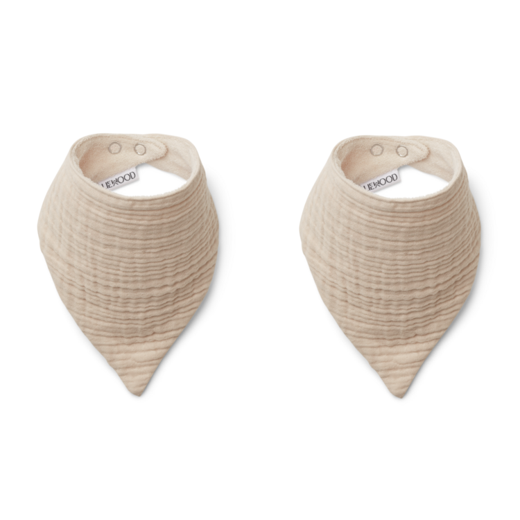 Liewood Andrea bib 2-pack 5060 Sandy