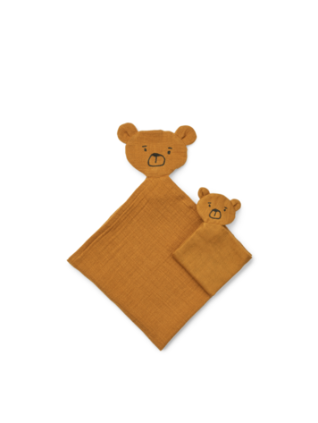 Liewood Alya bear cuddle cloth set 3050 golden caramel
