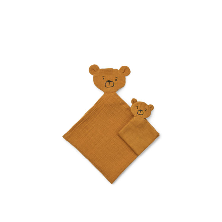 Liewood Alya bear cuddle cloth set 3050 golden caramel