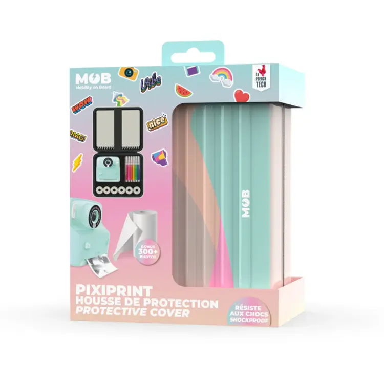 MOB Travel Kit: Pixi print Case + 4 paper rolls (incl. 1 sticking roll)