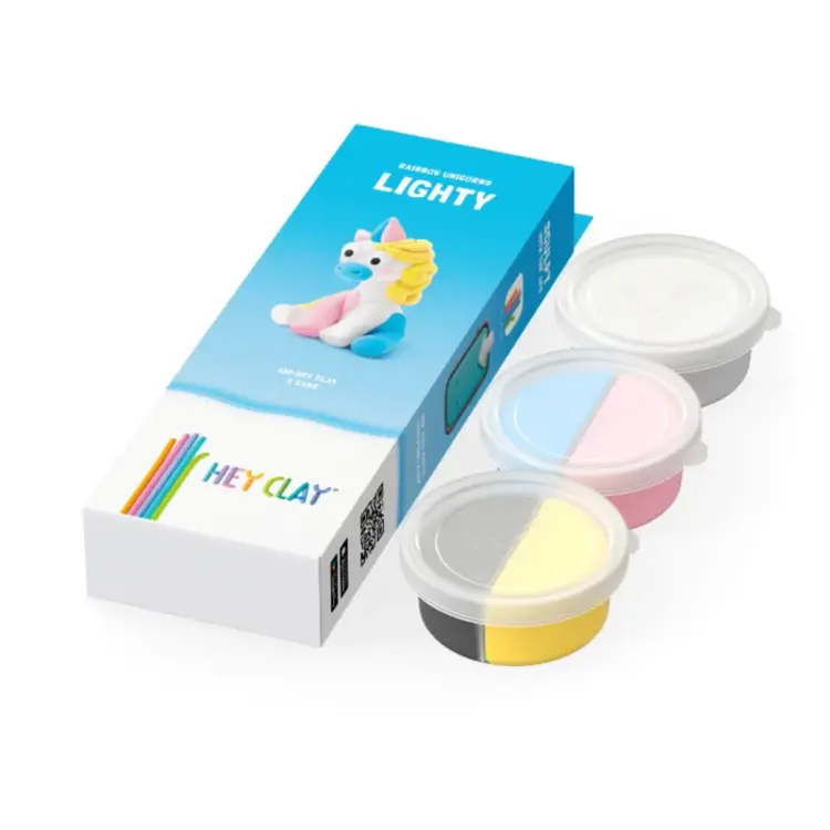 Hey Clay 30136 Hey Clay - Rainbow Unicorn - Lighty 3 cans