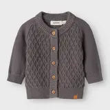 Lil Atelier 13238696 NBMTOBIE LS KNIT CARD LIL pewter Lil Atelier 13238696 NBMTOBIE LS KNIT CARD LIL pewter
