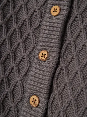 Lil Atelier 13238696 NBMTOBIE LS KNIT CARD LIL pewter Lil Atelier 13238696 NBMTOBIE LS KNIT CARD LIL pewter