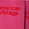 American Vintage roze sokken met rood logo American Vintage roze sokken met rood logo