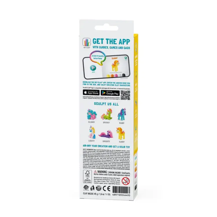 Hey Clay 30135 Hey Clay - Rainbow Unicorn - Sunny 3 cans