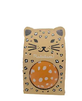Ratatam Animal bouncy bal - bruin met witte stippen - stuiterbal