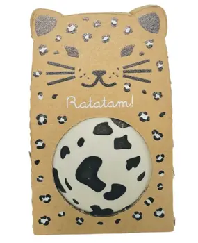 Ratatam Animal bouncy bal - wit met zwarte stippen - stuiterbal
