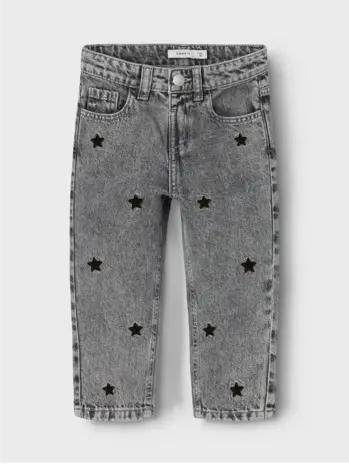 Name It 13232569 NMFBELLA MOM EMB JEANS Grey Stars Name It 13232569 NMFBELLA MOM EMB JEANS Grey Stars