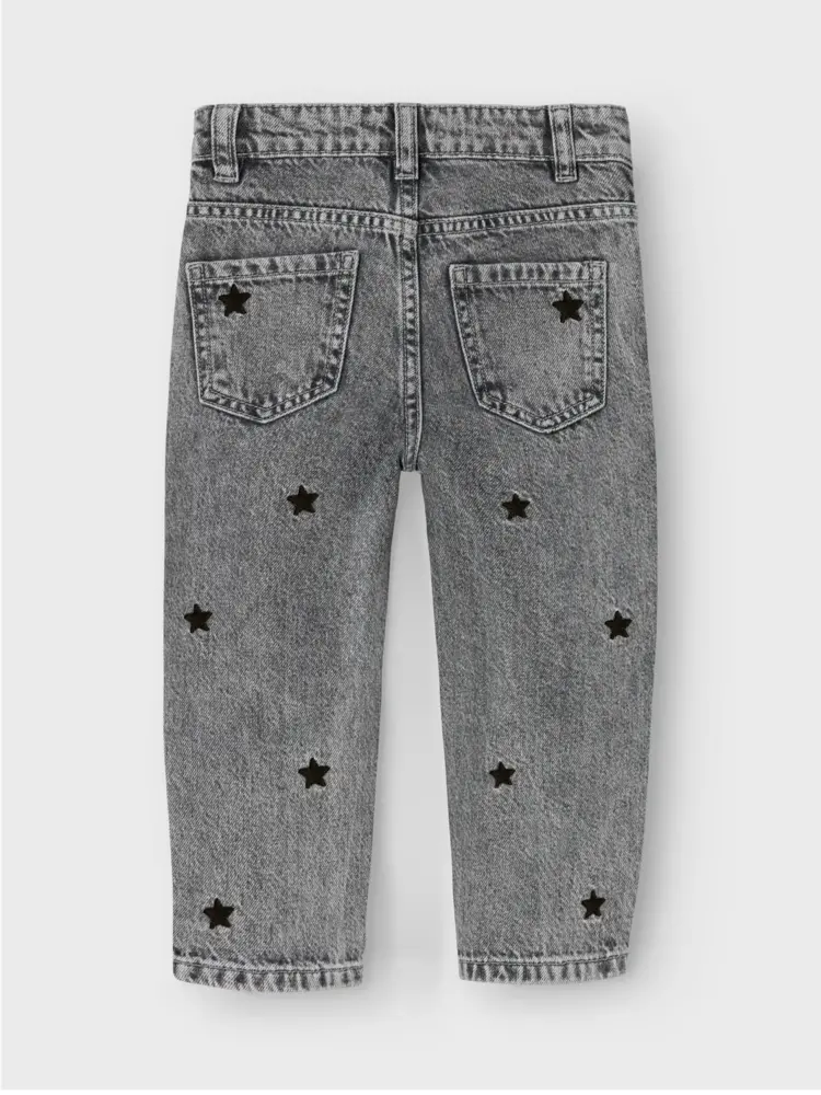 Name It 13232569 NMFBELLA MOM EMB JEANS Grey Stars Name It 13232569 NMFBELLA MOM EMB JEANS Grey Stars