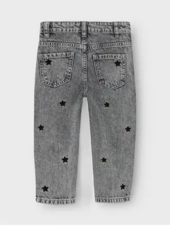 Name It 13232569 NMFBELLA MOM EMB JEANS Grey Stars Name It 13232569 NMFBELLA MOM EMB JEANS Grey Stars