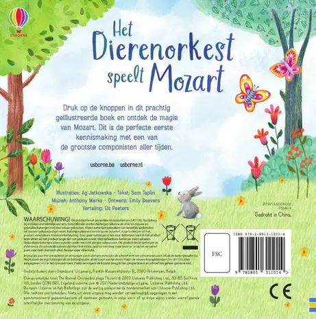 Boeken Geluidenboek: Het dierenorkest speelt Mozart 2+ Boeken Geluidenboek: Het dierenorkest speelt Mozart 2+