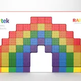 Smartek Magnetische bouwblokken regenboog - 78 stuks Smartek Magnetische bouwblokken regenboog - 78 stuks