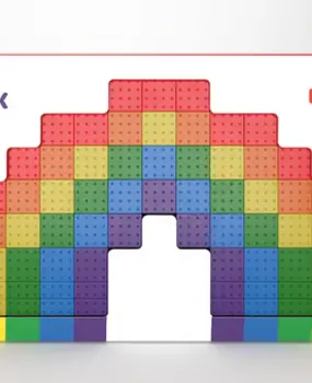 Smartek Magnetische bouwblokken regenboog - 78 stuks Smartek Magnetische bouwblokken regenboog - 78 stuks