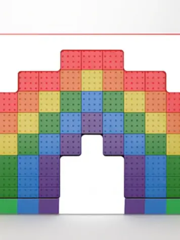 Smartek Magnetische bouwblokken regenboog - 78 stuks