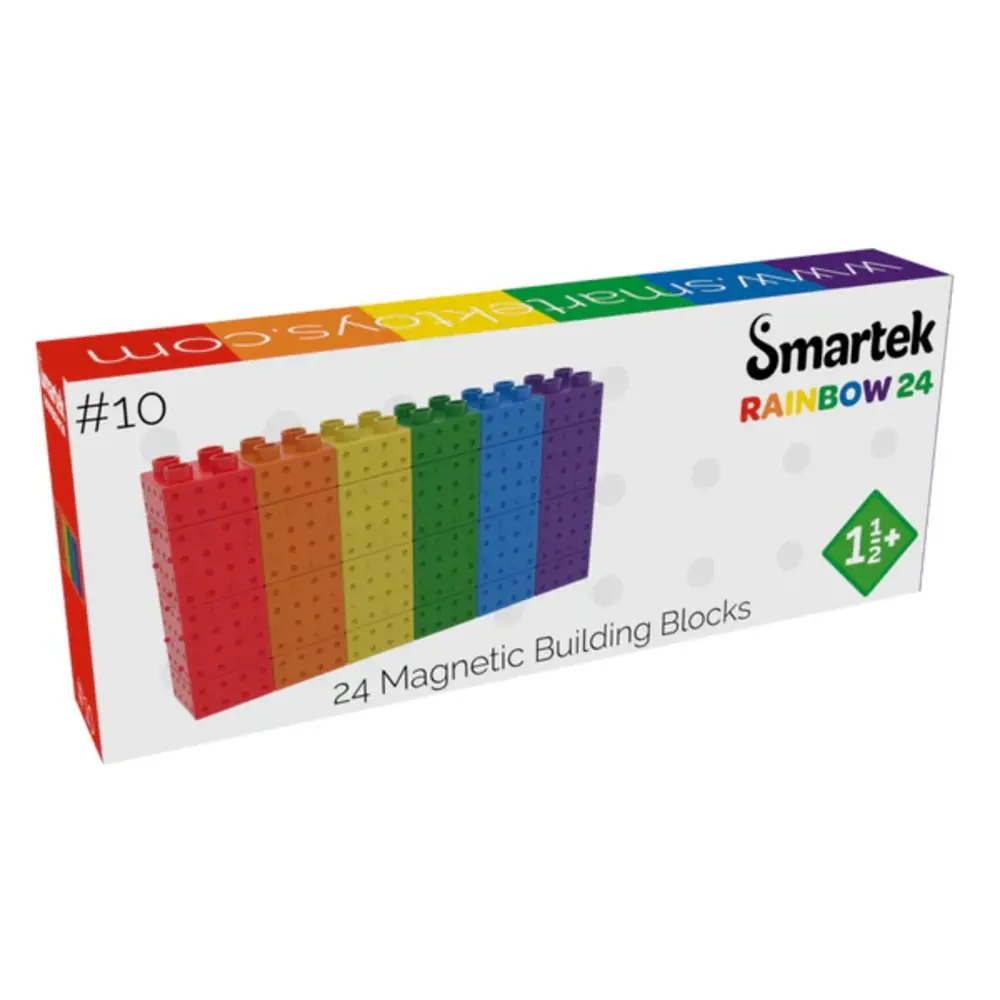 Smartek Magnetische bouwblokken regenboog - 24 stuks