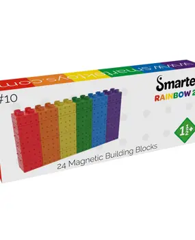 Smartek Magnetische bouwblokken regenboog - 24 stuks Smartek Magnetische bouwblokken regenboog - 24 stuks