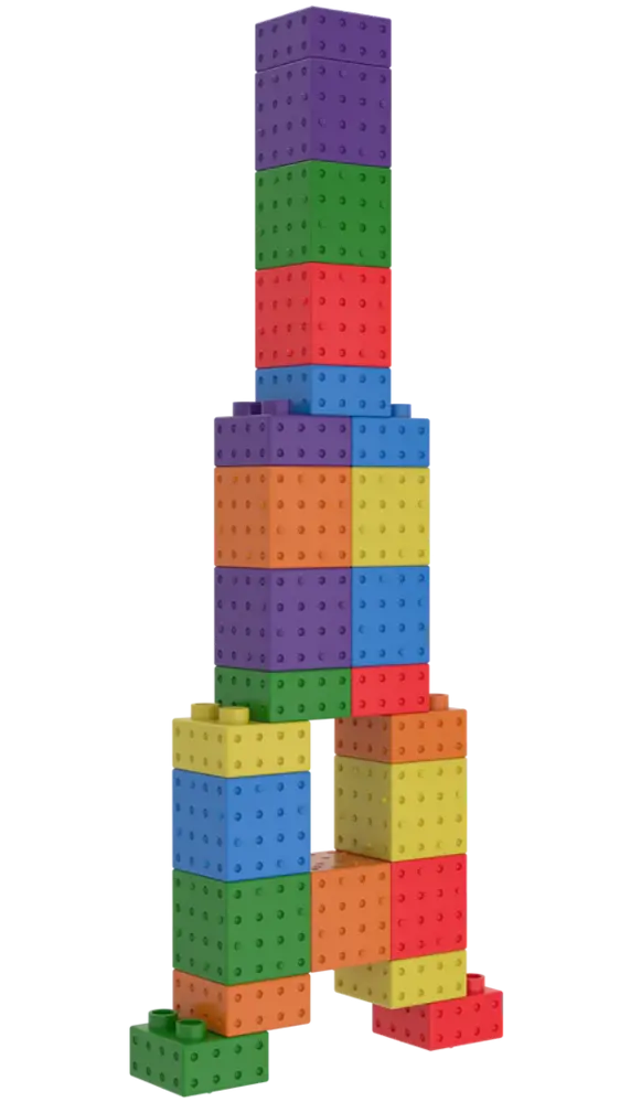 Smartek Magnetische bouwblokken regenboog - 24 stuks