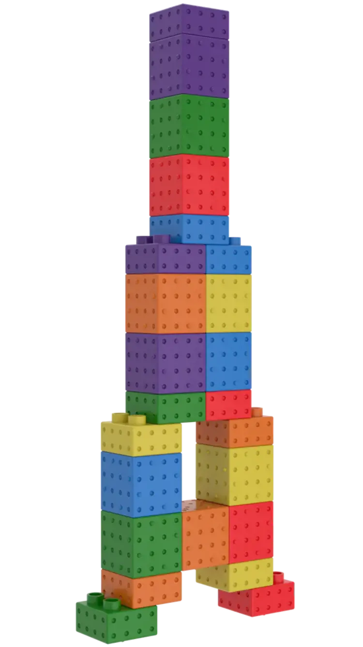 Smartek Magnetische bouwblokken regenboog - 24 stuks