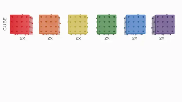 Smartek Magnetische bouwblokken regenboog - 12 stuks